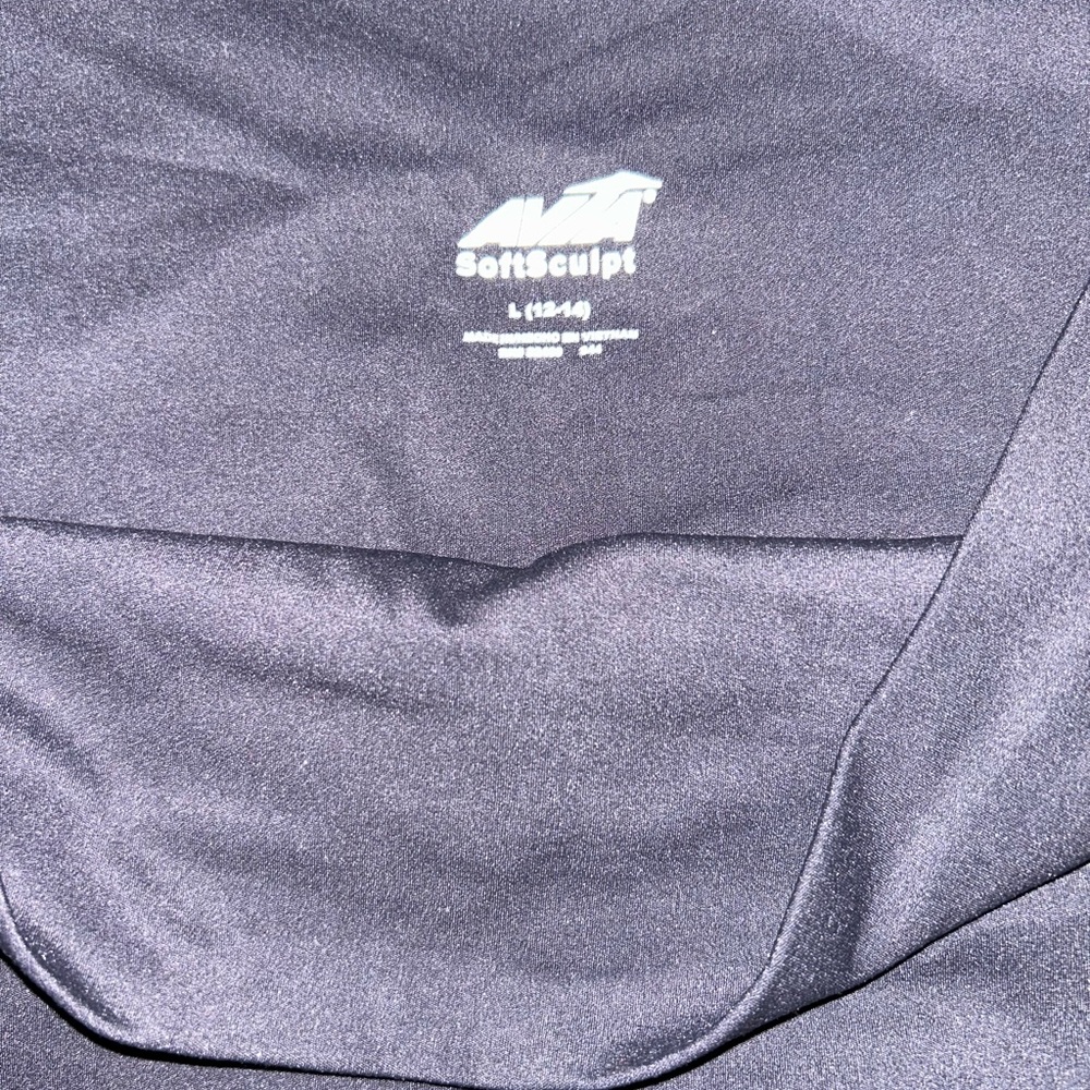 Avia Softsculpt Black Leggings Size L 12-14 High Rise with Pockets - Picture 6 of 6